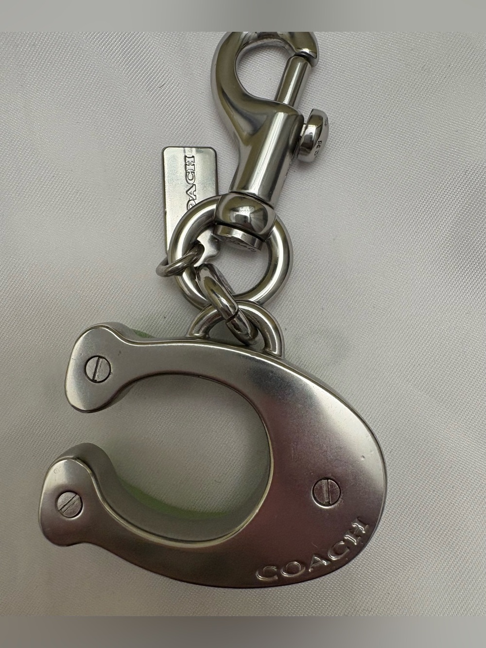 Coach Signature C Bag Charm Key Fob Keychain - Picture 5 of 8